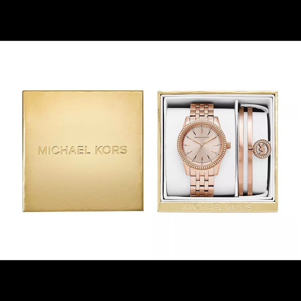 Michael Kors Ritz Rose Three-Hand Rose Gold-Tone - Picture 11 of 14